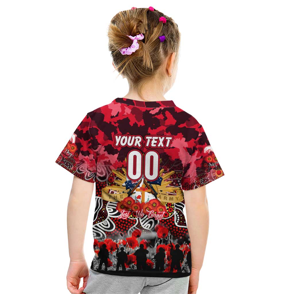 Personalized Dolphins ANZAC Day Kid T Shirt Australian Army - Lest We Forget
