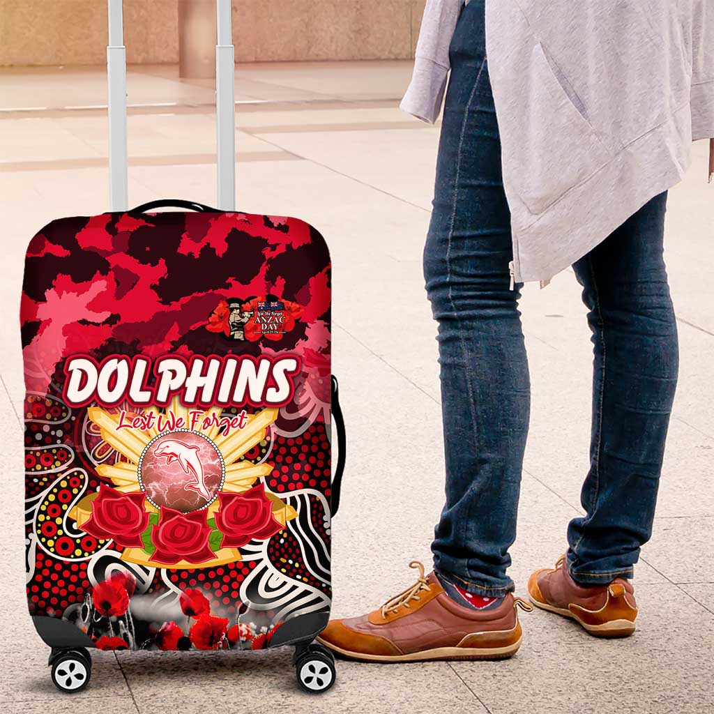 Dolphins ANZAC Day Luggage Cover Australian Army - Lest We Forget