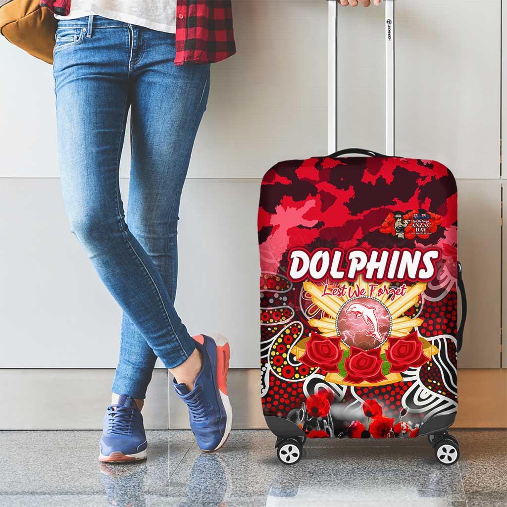 Dolphins ANZAC Day Luggage Cover Australian Army - Lest We Forget