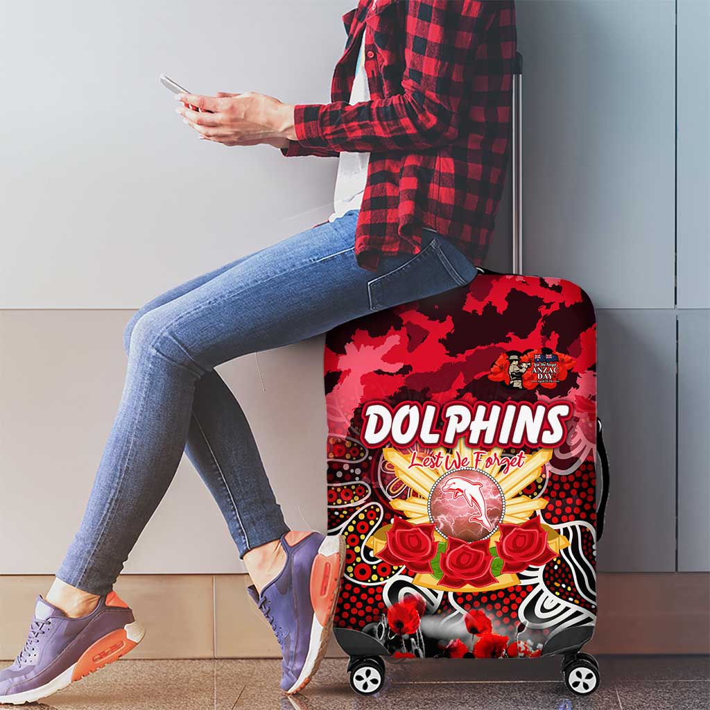 Dolphins ANZAC Day Luggage Cover Australian Army - Lest We Forget