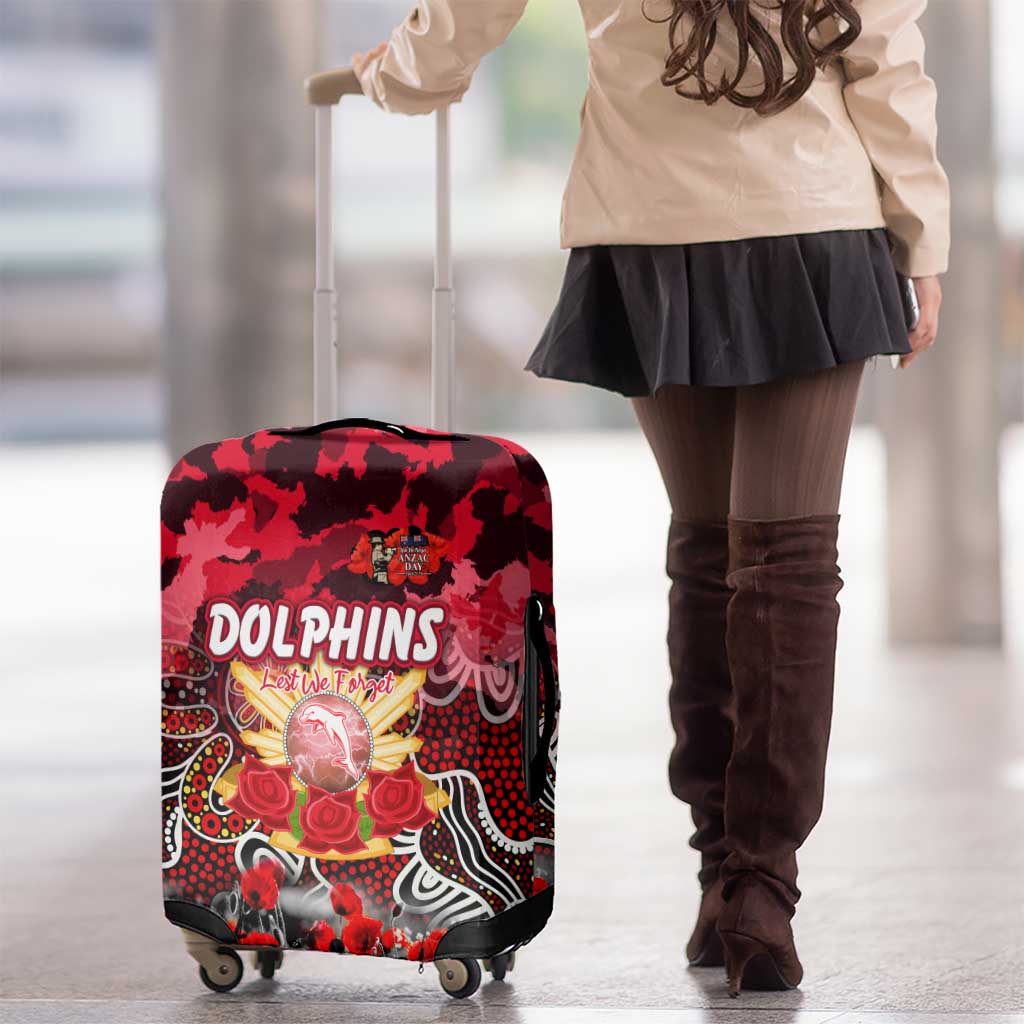 Dolphins ANZAC Day Luggage Cover Australian Army - Lest We Forget