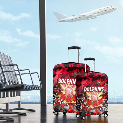 Dolphins ANZAC Day Luggage Cover Australian Army - Lest We Forget
