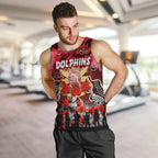 Personalized Dolphins ANZAC Day Men Tank Top Australian Army - Lest We Forget
