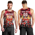Personalized Dolphins ANZAC Day Men Tank Top Australian Army - Lest We Forget