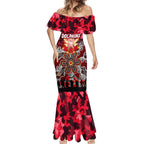 Personalized Dolphins ANZAC Day Mermaid Dress Australian Army - Lest We Forget