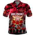 Personalized Dolphins ANZAC Day Polo Shirt Australian Army - Lest We Forget