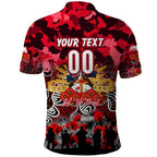 Personalized Dolphins ANZAC Day Polo Shirt Australian Army - Lest We Forget