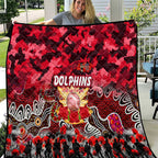 Dolphins ANZAC Day Quilt Australian Army - Lest We Forget