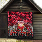 Dolphins ANZAC Day Quilt Australian Army - Lest We Forget