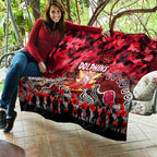 Dolphins ANZAC Day Quilt Australian Army - Lest We Forget