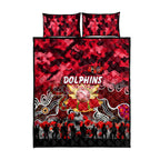 Dolphins ANZAC Day Quilt Bed Set Australian Army - Lest We Forget