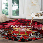 Dolphins ANZAC Day Round Carpet Australian Army - Lest We Forget