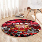 Dolphins ANZAC Day Round Carpet Australian Army - Lest We Forget