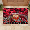 Dolphins ANZAC Day Rubber Doormat Australian Army - Lest We Forget