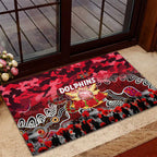 Dolphins ANZAC Day Rubber Doormat Australian Army - Lest We Forget