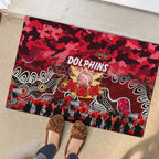 Dolphins ANZAC Day Rubber Doormat Australian Army - Lest We Forget