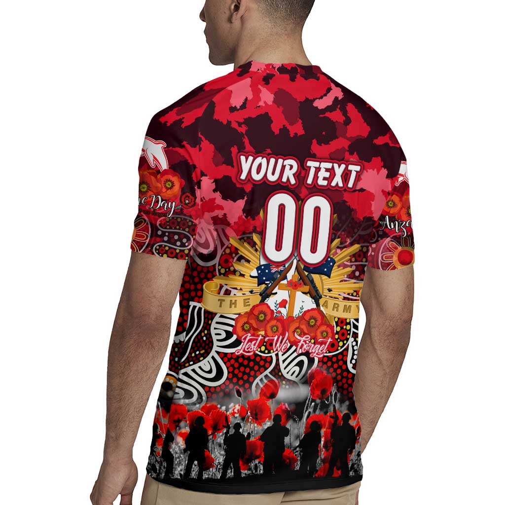 Personalized Dolphins ANZAC Day Rugby Jersey Australian Army - Lest We Forget