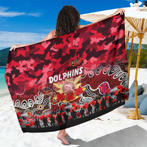 Dolphins ANZAC Day Sarong Australian Army - Lest We Forget