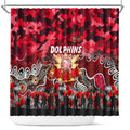 Dolphins ANZAC Day Shower Curtain Australian Army - Lest We Forget