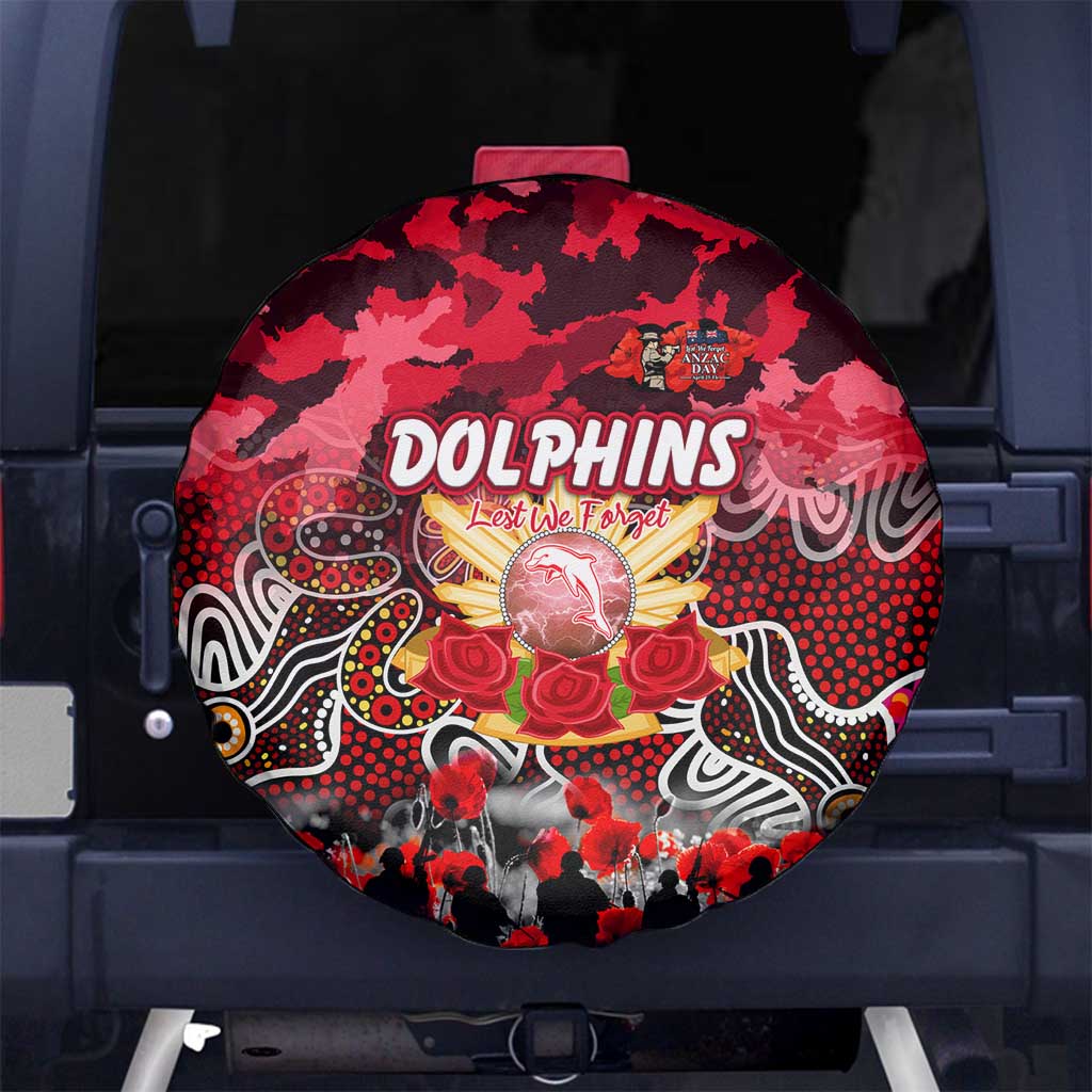 Dolphins ANZAC Day Spare Tire Cover Australian Army - Lest We Forget