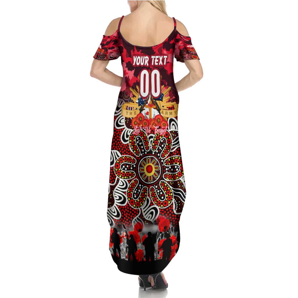 Personalized Dolphins ANZAC Day Summer Maxi Dress Australian Army - Lest We Forget