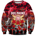Personalized Dolphins ANZAC Day Sweatshirt Australian Army - Lest We Forget