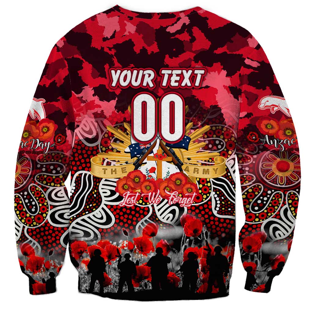 Personalized Dolphins ANZAC Day Sweatshirt Australian Army - Lest We Forget