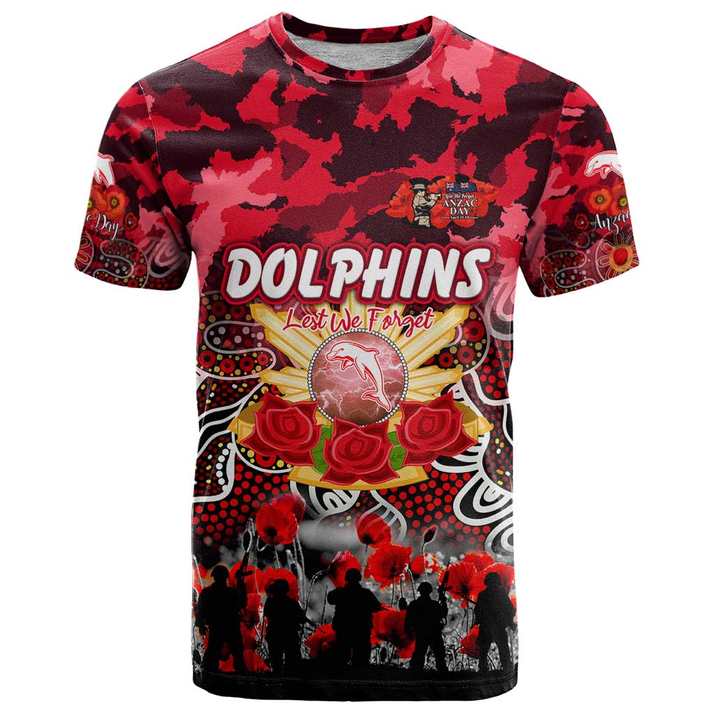 Personalized Dolphins ANZAC Day T Shirt Australian Army - Lest We Forget