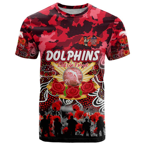 Personalized Dolphins ANZAC Day T Shirt Australian Army - Lest We Forget