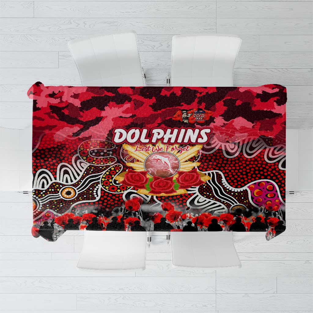 Dolphins ANZAC Day Tablecloth Australian Army - Lest We Forget