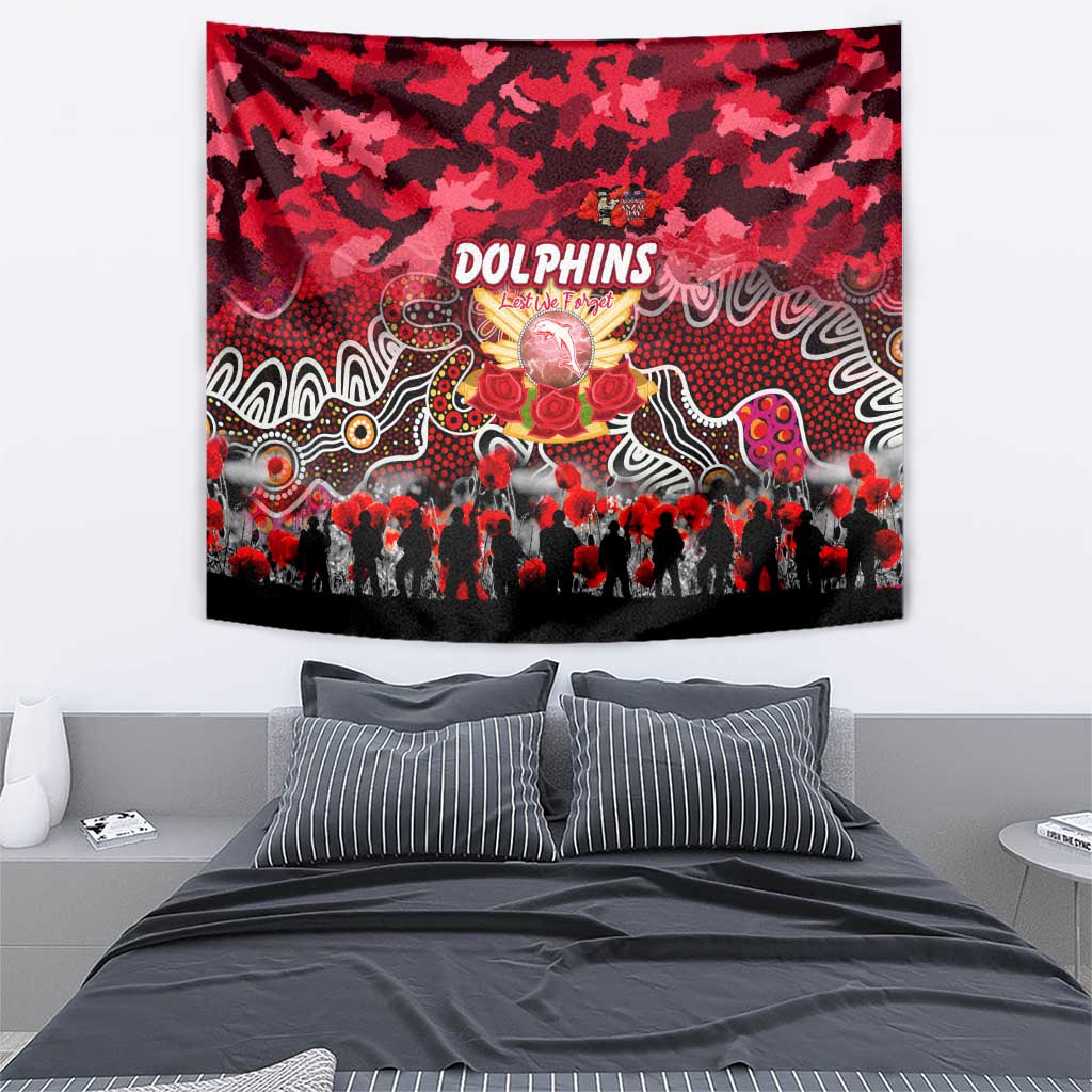 Dolphins ANZAC Day Tapestry Australian Army - Lest We Forget