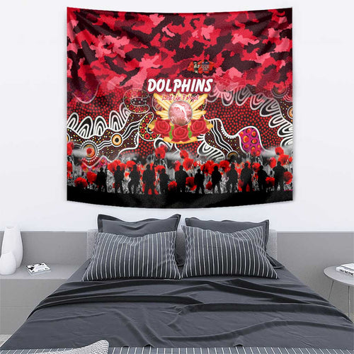 Dolphins ANZAC Day Tapestry Australian Army - Lest We Forget