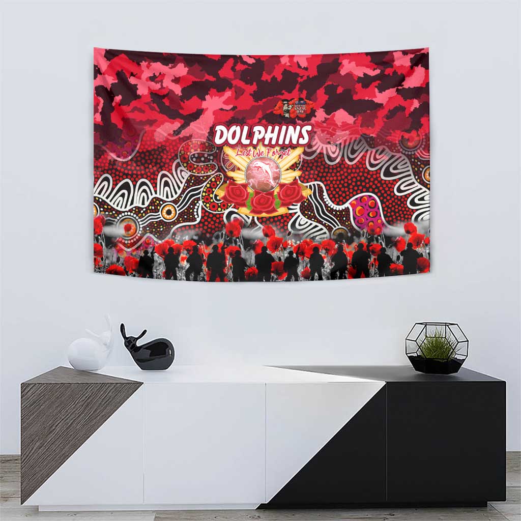 Dolphins ANZAC Day Tapestry Australian Army - Lest We Forget