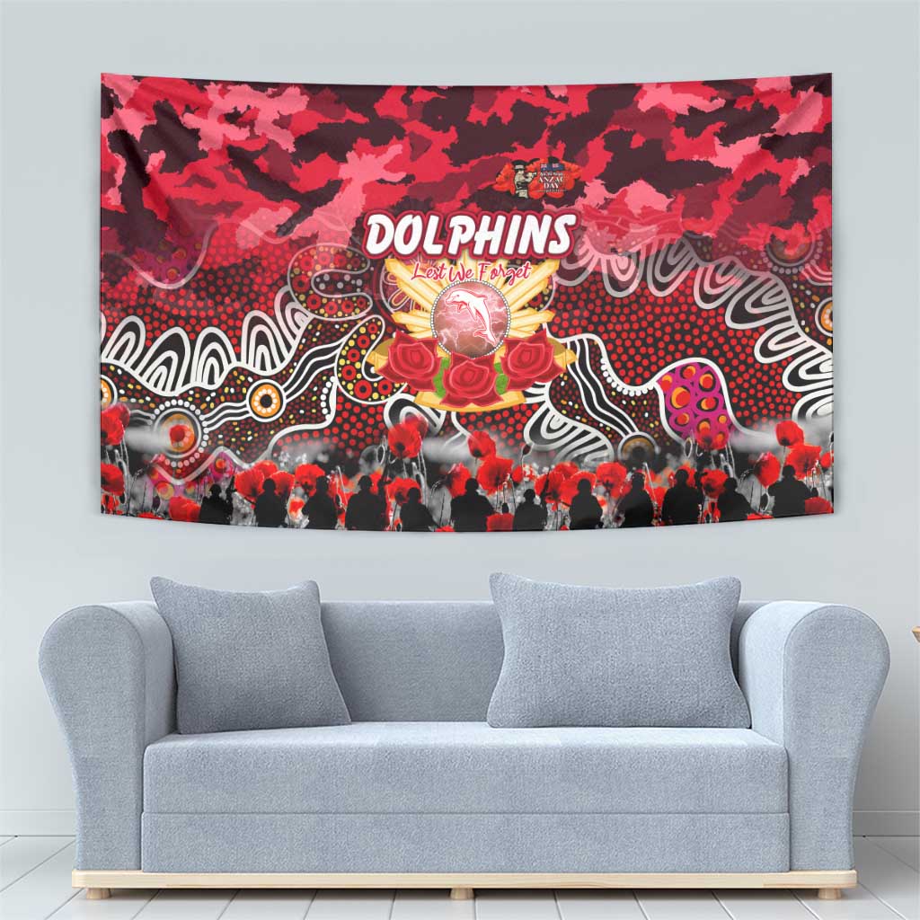 Dolphins ANZAC Day Tapestry Australian Army - Lest We Forget