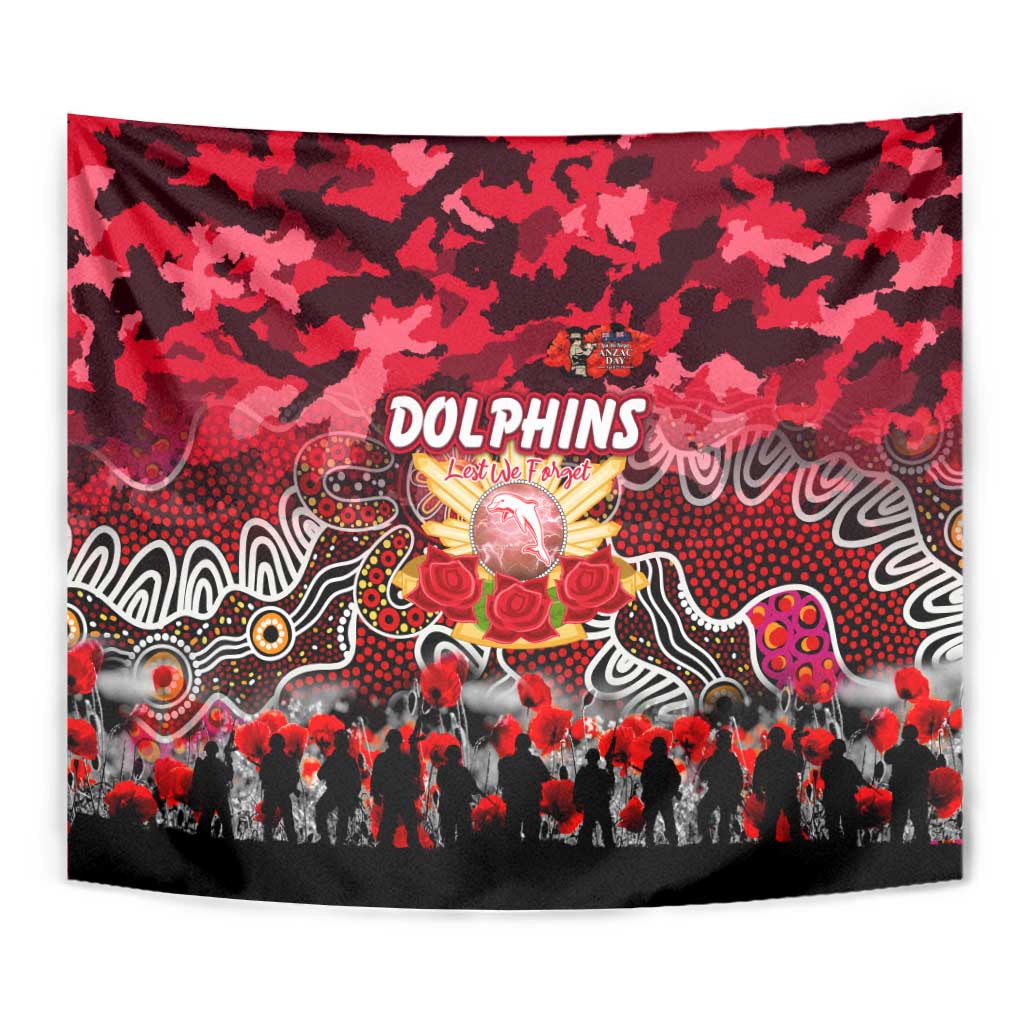 Dolphins ANZAC Day Tapestry Australian Army - Lest We Forget