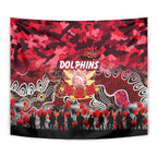 Dolphins ANZAC Day Tapestry Australian Army - Lest We Forget