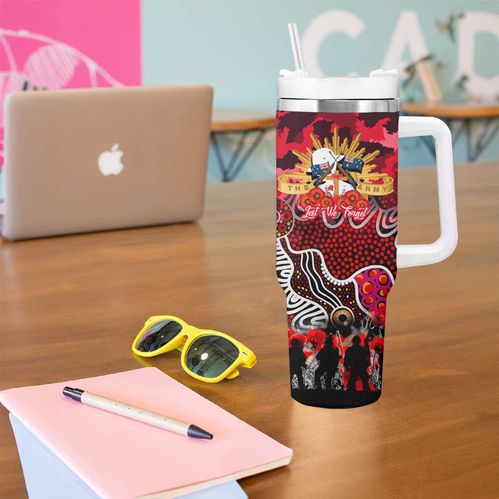 Personalized Dolphins ANZAC Day Tumbler With Handle Australian Army - Lest We Forget