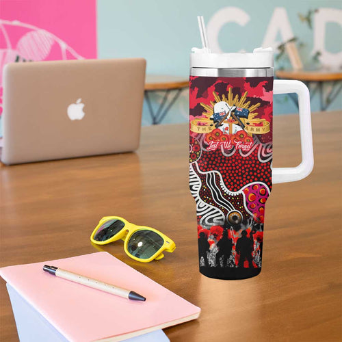 Personalized Dolphins ANZAC Day Tumbler With Handle Australian Army - Lest We Forget