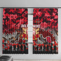 Dolphins ANZAC Day Window Curtain Australian Army - Lest We Forget