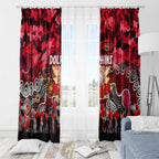 Dolphins ANZAC Day Window Curtain Australian Army - Lest We Forget