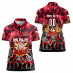Personalized Dolphins ANZAC Day Women Polo Shirt Australian Army - Lest We Forget
