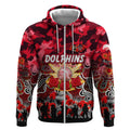 Personalized Dolphins ANZAC Day Zip Hoodie Australian Army - Lest We Forget