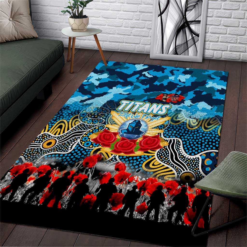 Titans ANZAC Day Area Rug Australian Army - Lest We Forget