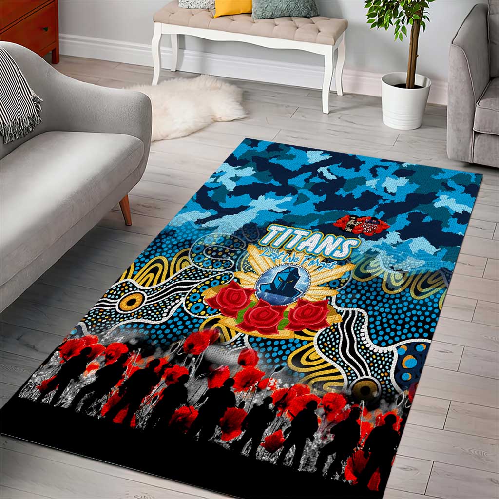 Titans ANZAC Day Area Rug Australian Army - Lest We Forget