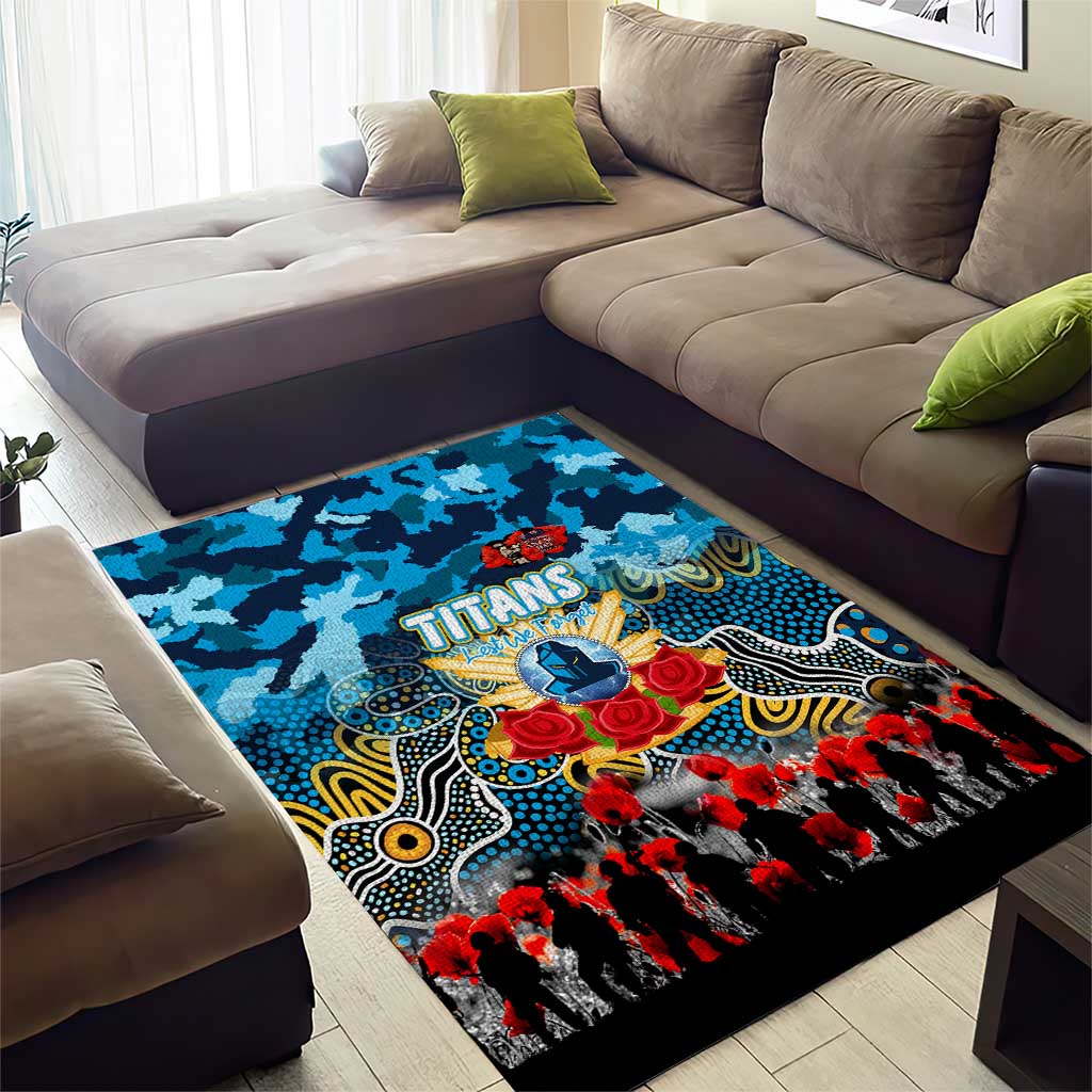 Titans ANZAC Day Area Rug Australian Army - Lest We Forget