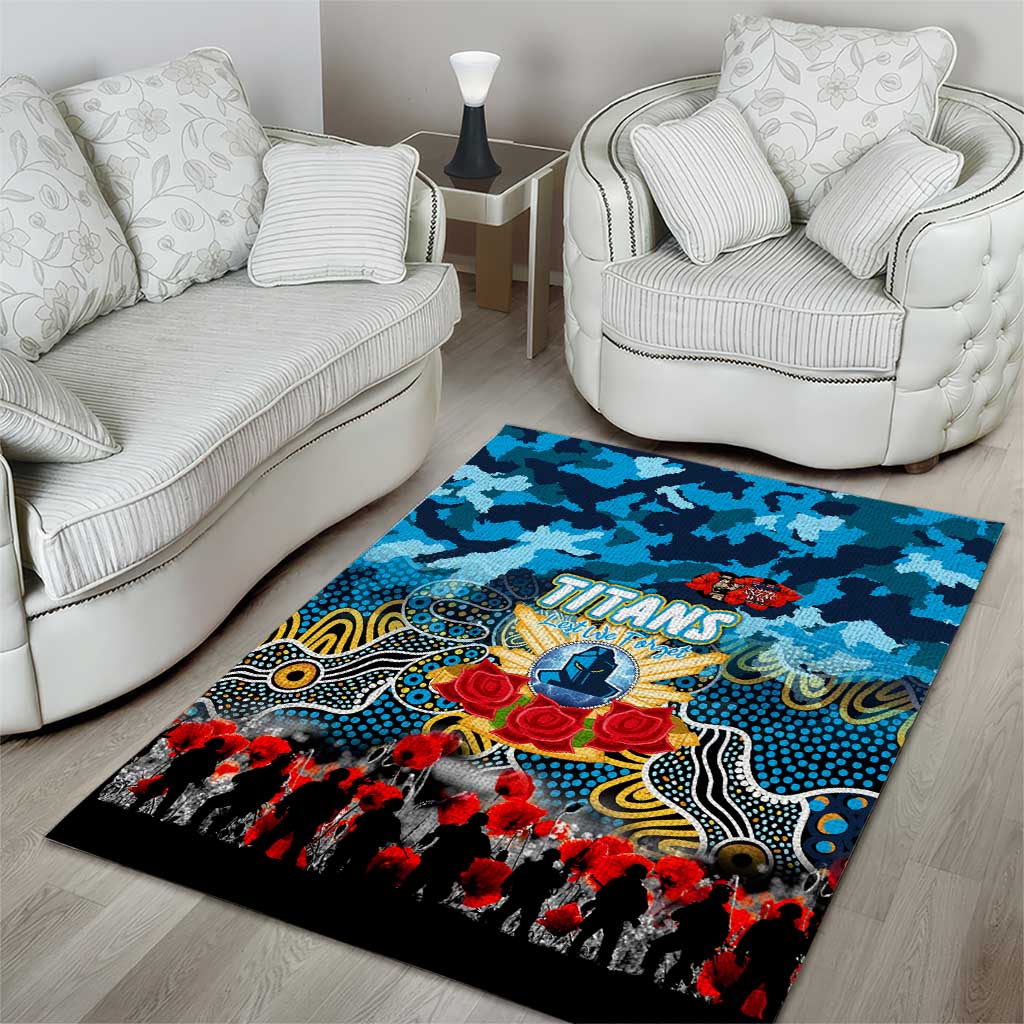 Titans ANZAC Day Area Rug Australian Army - Lest We Forget