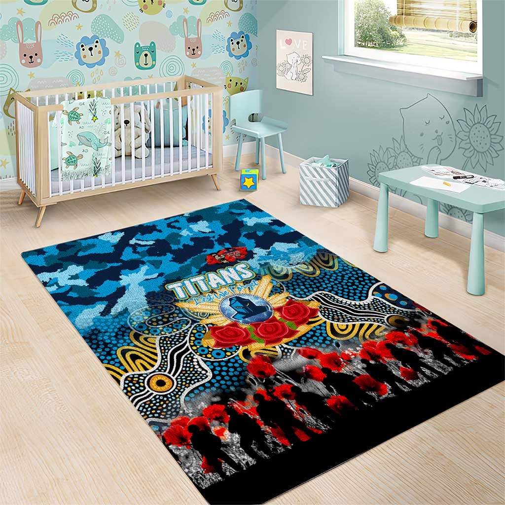 Titans ANZAC Day Area Rug Australian Army - Lest We Forget