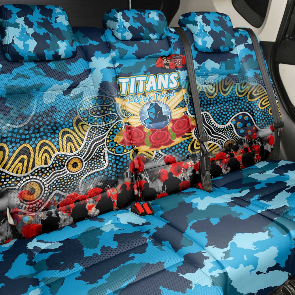 Titans ANZAC Day Back Car Seat Cover Australian Army - Lest We Forget