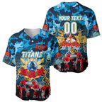 Personalized Titans ANZAC Day Baseball Jersey Australian Army - Lest We Forget