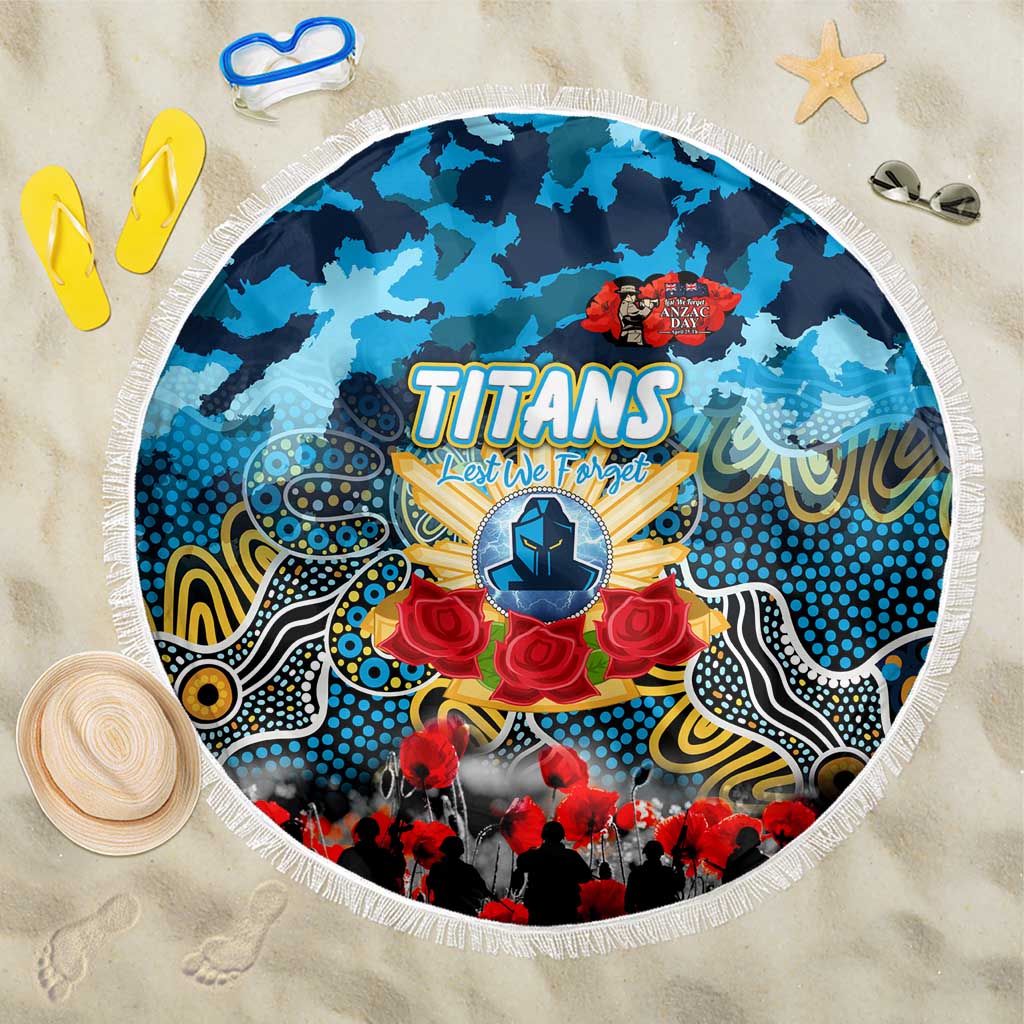 Titans ANZAC Day Beach Blanket Australian Army - Lest We Forget